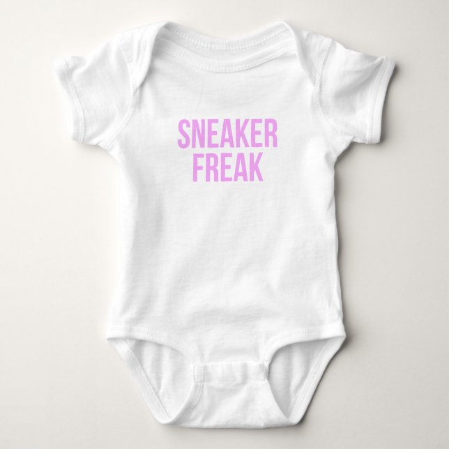 Sneaker Freak Print Baby Bodysuit (Front)