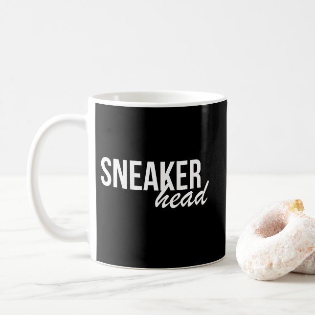 Sneaker Head Print Coffee Mug (With Donut)