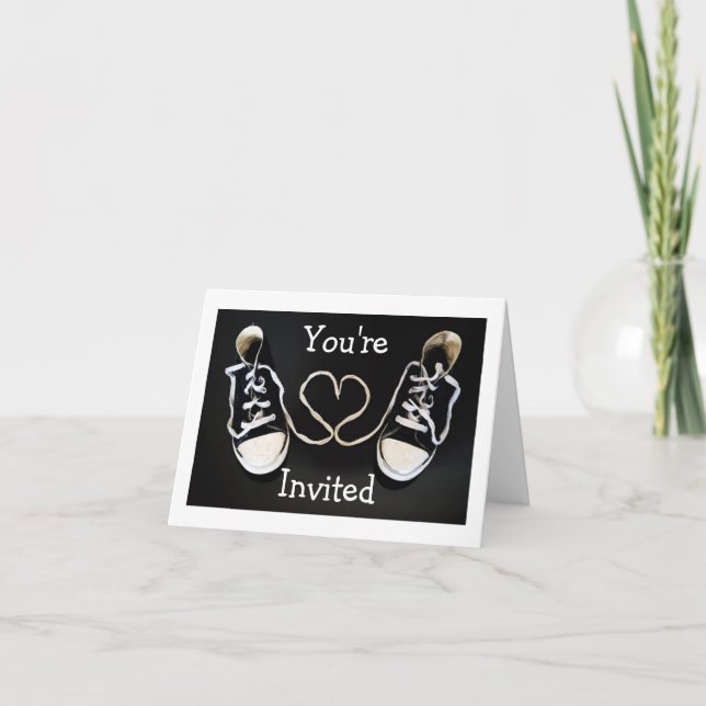 Sneaker Love Invitation Note Card (Or? (Front)