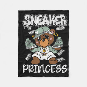 Sneaker Princess Girl Afro Seafoam Abundance 4s Ma Fleece Blanket