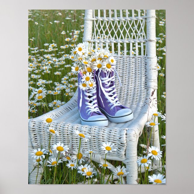 sneakers and daisies poster (Front)