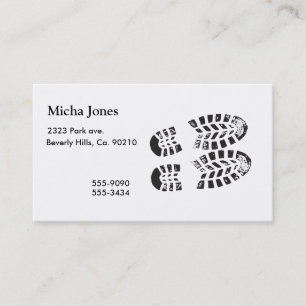 Sneakers Black & White Imprint Business Card
