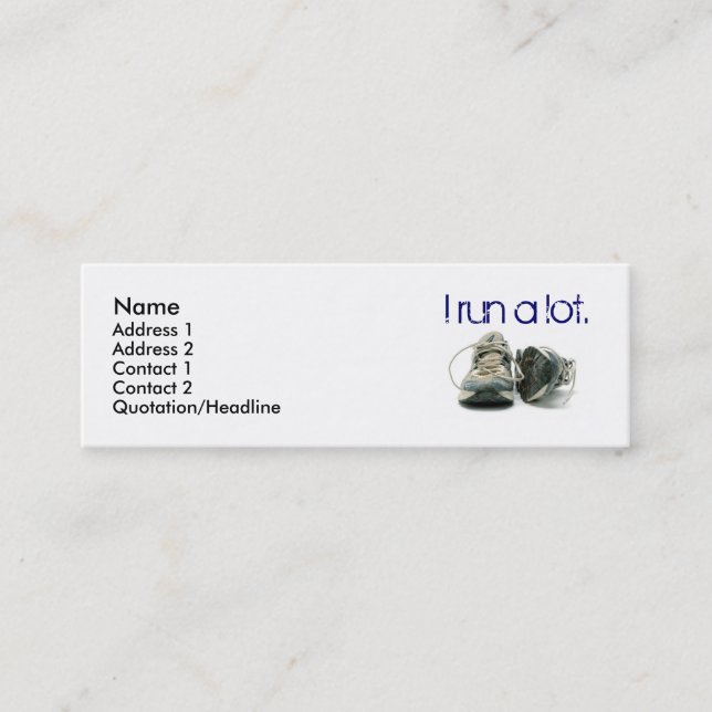 sneakers, Name, Address 1, Address 2, Contact 1... Mini Business Card (Front)