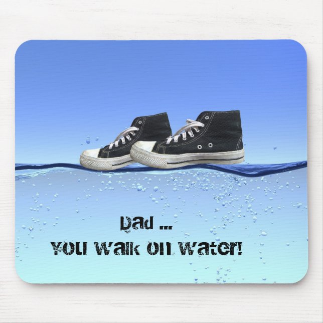 Sneakers on water mouse pad (Front)