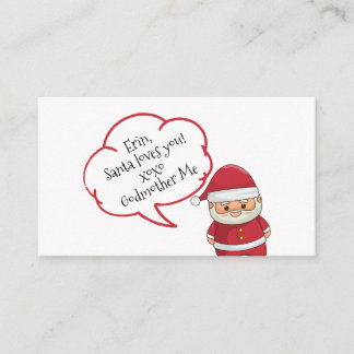 Sneaking Santa Personalised Enclosure Card