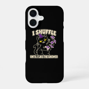 Sneaky Black Cat Tarot Cards Funny Witch Humour iPhone 16 Case