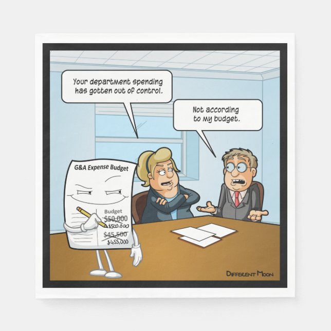 Sneaky Budget Funny Party Napkins (Front)