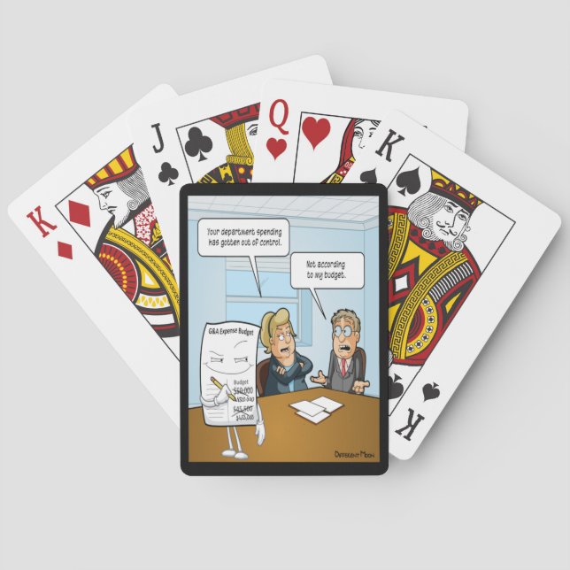 Sneaky Budget Funny Playing Cards (Back)
