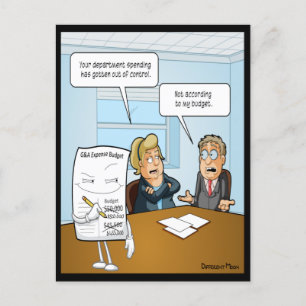 Sneaky Budget Funny Postcard