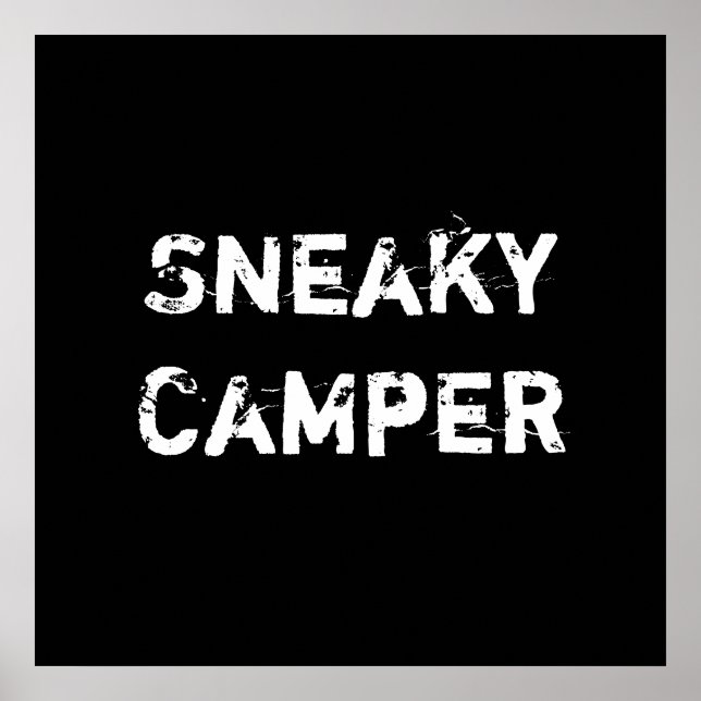 Sneaky Camper. Gamer Poster (Front)