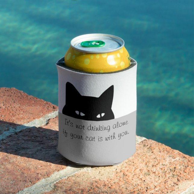 Sneaky Cat Not Drinking Alone Can Cooler (In Situ Pool)