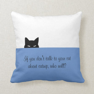 Sneaky Cat Talk to Your Cat Cushion