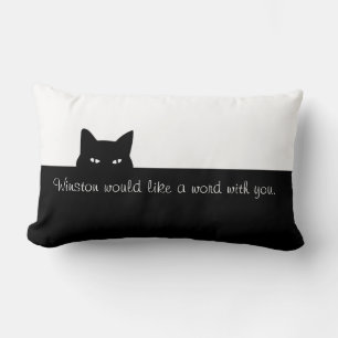 Sneaky Cat Throw Pillow