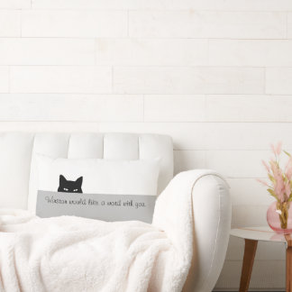 Sneaky Cat Throw Pillow
