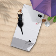 Sneaky Cat would like a word Bath Towel Set