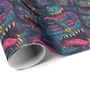 Sneaky Chest Mimic D&D Monster Wrapping Paper