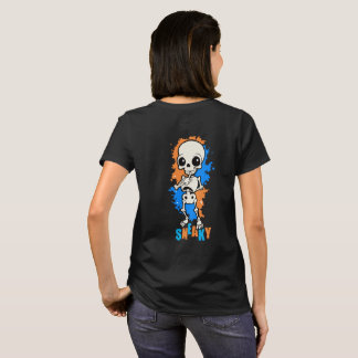 Sneaky Cute Skeleton Women's Halloween T-Shirt | S