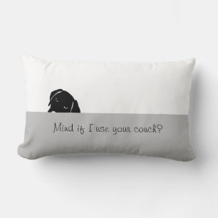 Sneaky Dog Mind if I Use Couch Throw Pillow