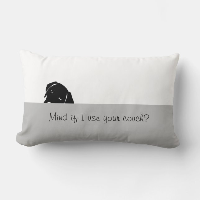 Sneaky Dog Mind if I Use Couch Throw Pillow (Front)