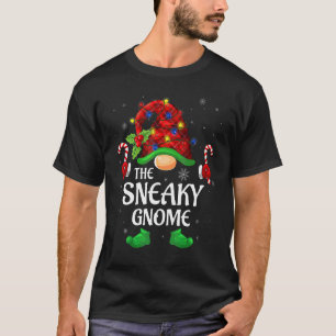 Sneaky Gnome Buffalo Red Plaid Matching Family Chr T-Shirt