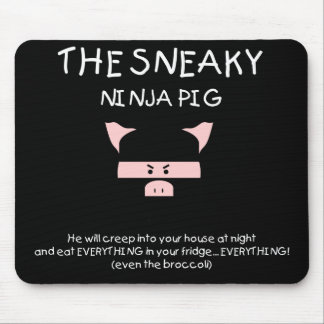 Sneaky Ninja Pig Mouse Pad