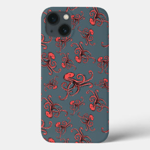 Sneaky Octopus Pattern iPhone 13 Case