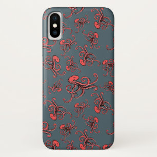 Sneaky Octopus Pattern iPhone X Case