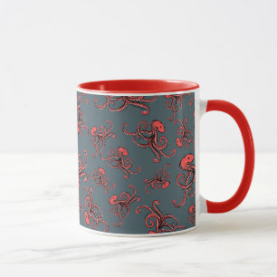 Sneaky Octopus Pattern Mug