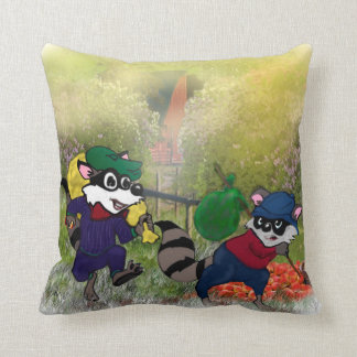 Sneaky Racoon Brothers! Cushion