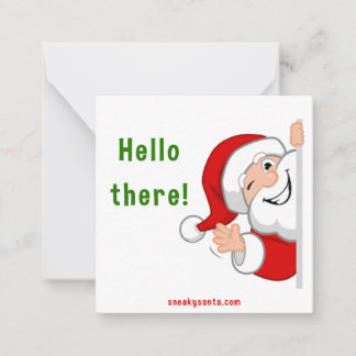 Sneaky Santa Flat Note Card
