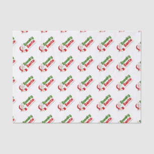 Sneaky Santa Logo 10lb Tissue Paper, White Tissue Paper