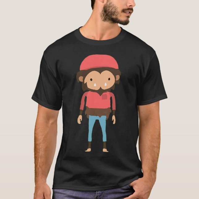 Sneaky Sasquatch Big Head Beachgoer Sticker T-Shirt (Front)