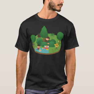 Sneaky Sasquatch Floating Picnic T-Shirt