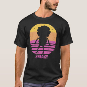 Sneaky Sasquatch Silhouette Distressed Sunset Vapo T-Shirt