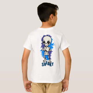 Sneaky Skeleton Kids Halloween T-Shirt | Cute Boys