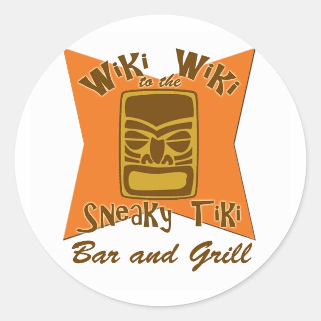 Sneaky Tiki Bar and Grill Stickers (Front)