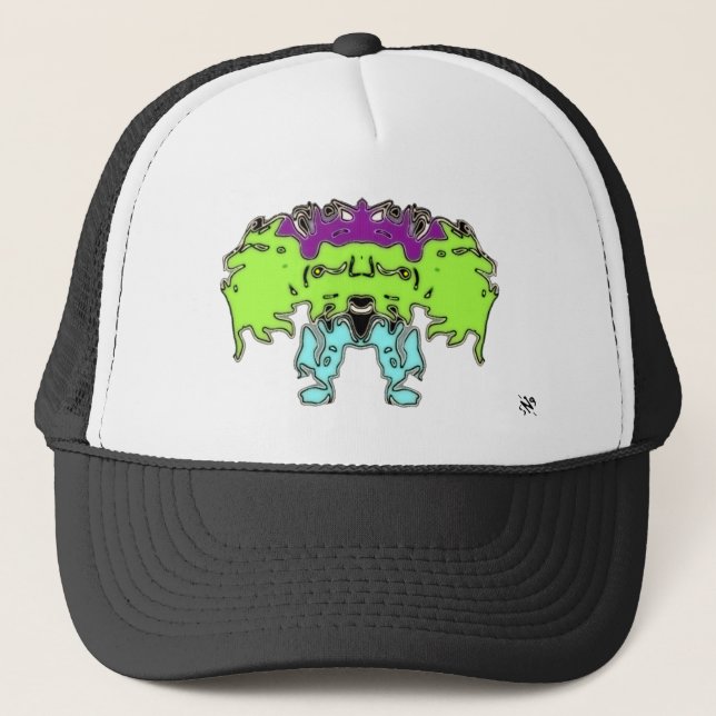 Sneering Chimera Trucker Hat (Front)