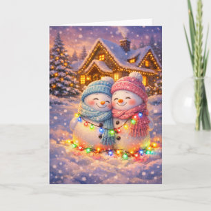 Sneeuwpop koppel card