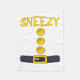 Sneezy Dwarf Halloween Costume Colour Matching Sle Fleece Blanket