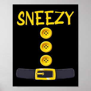 Sneezy Dwarf Halloween Costume Colour Matching Sle Poster