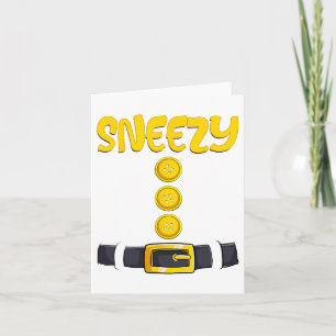 Sneezy Halloween Dwarf Costume Colour Matching Card