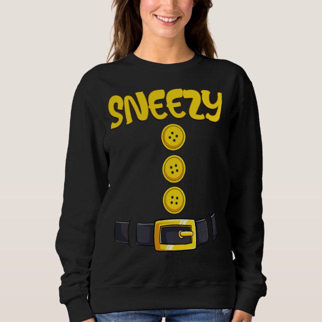 Sneezy Halloween Dwarf Costume Colour Matching Sweatshirt (Front)