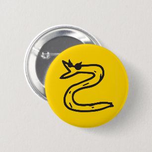 Snek Right Don't thread on me button yellow