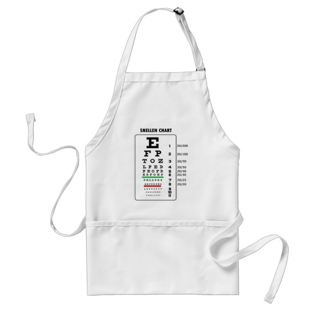 Snellen Chart (Generic Vision Chart) Standard Apron (Front)