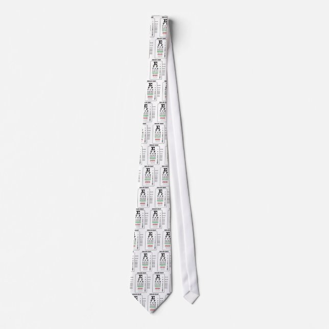 Snellen Chart (Generic Vision Chart) Tie (Front)