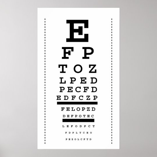 snellen eye chart zazzlecomau