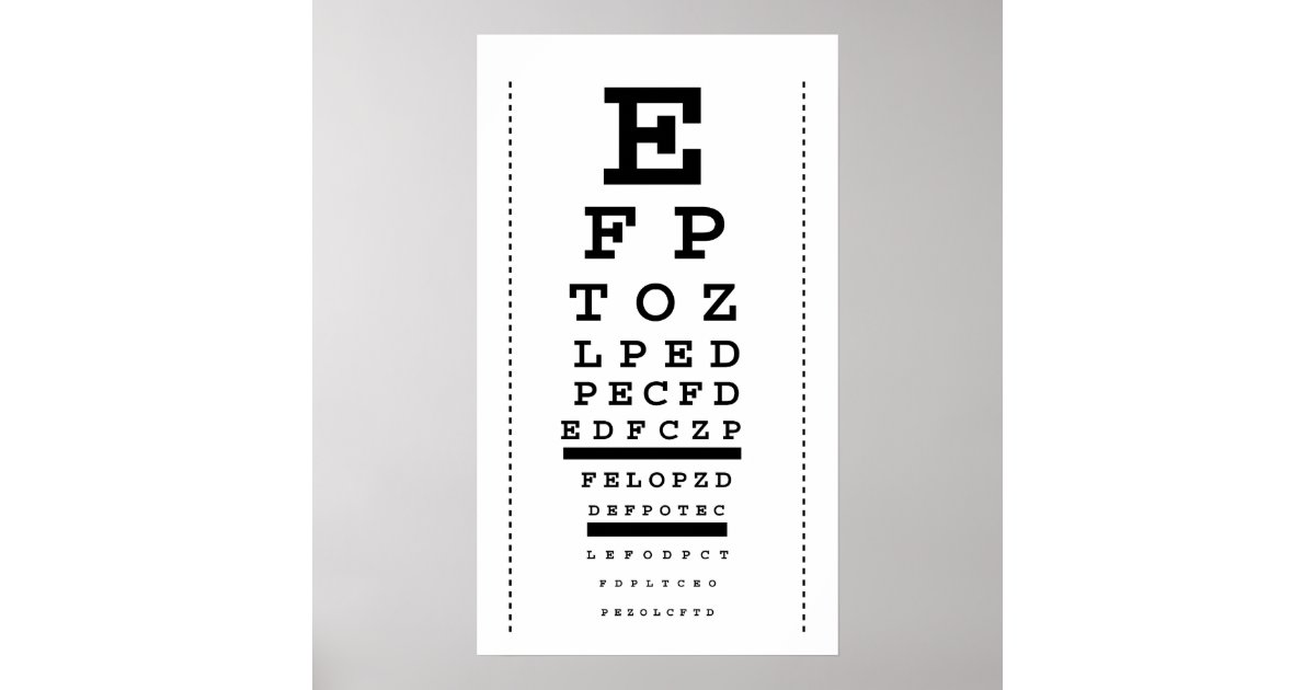 snellen eye chart zazzlecomau