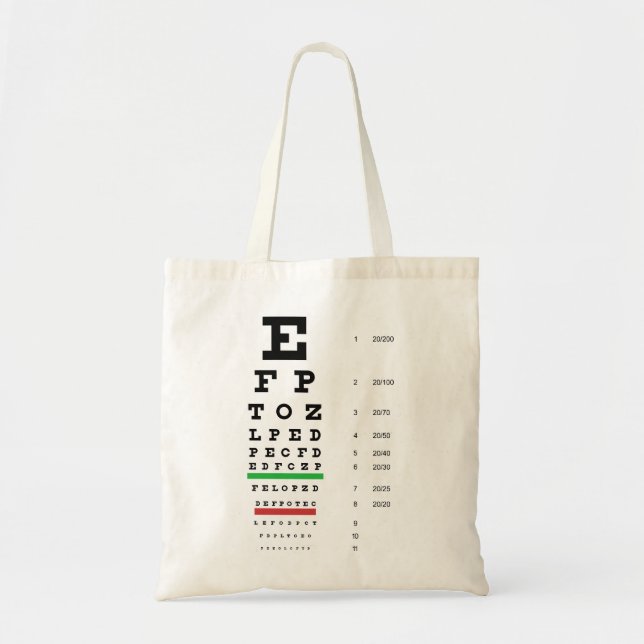 Snellen Eye Chart Bag (Front)