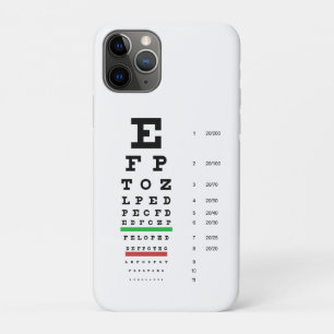 Snellen Eye Chart iPhone 11 Pro Case