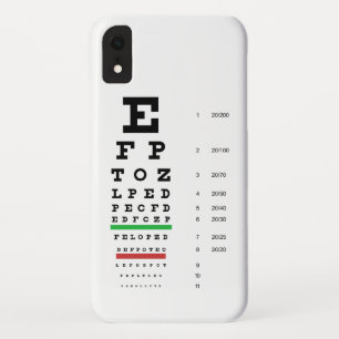 Snellen Eye Chart iPhone XR Case